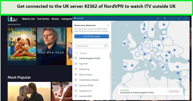  NordVPN desbloquea ITVX. in - Espana 
