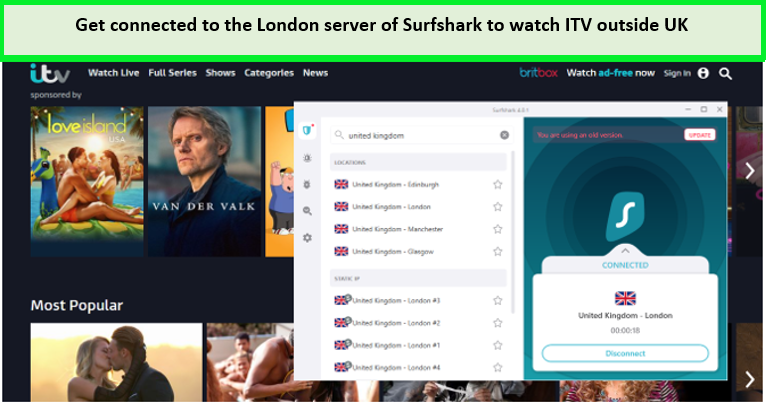  Surfshark vous permet de regarder ITV 3. in - [region variation=