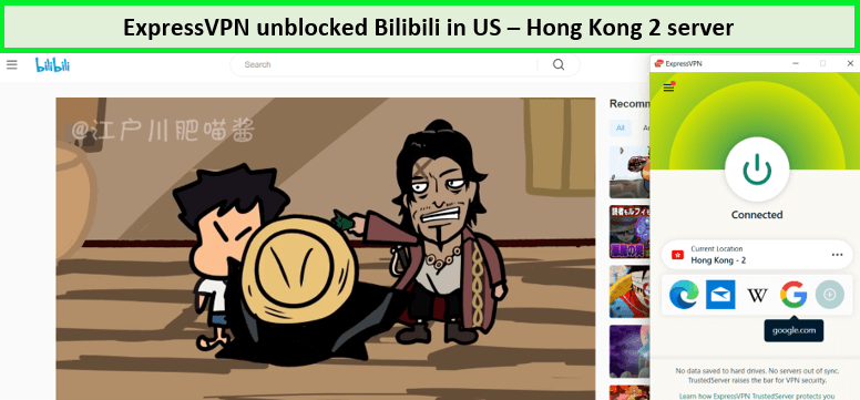 expressvpn-unblocked-bilibili-outside-Hong Kong
