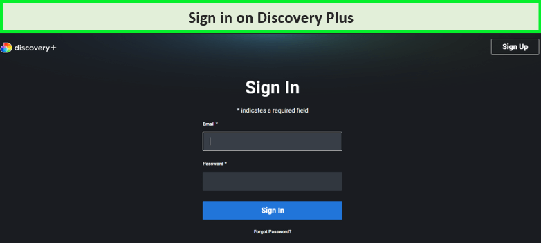 aanmelden op de Discpvery Plus-website 