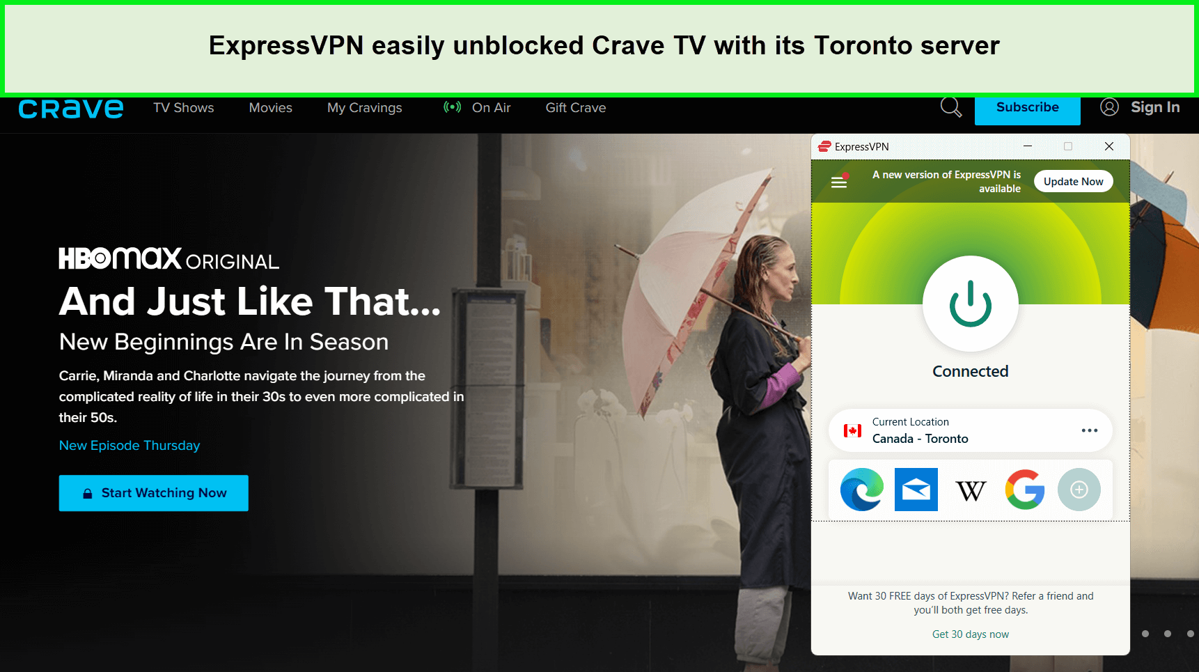 expressvpn-unblocked-crave-tv-outside-Canada
