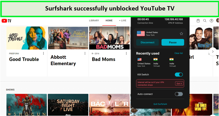 surfshark-unblocked-youtube-tv-in-Spain