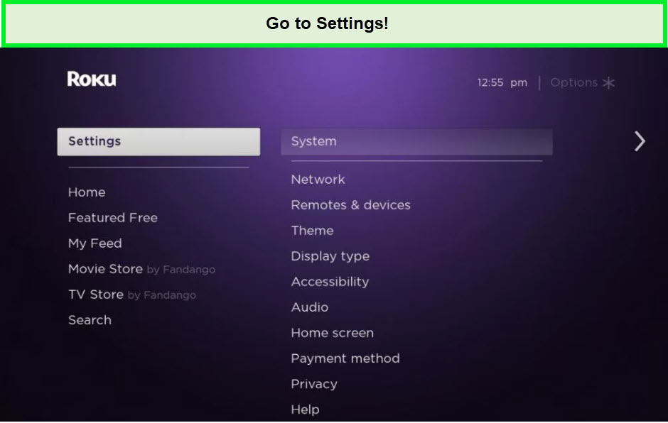 open-settings-on-roku-device-in-India