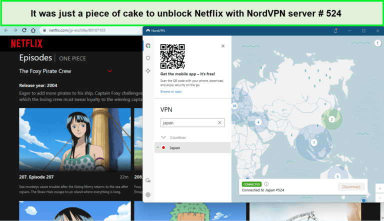 nord-vpn-unblocks-one-piece-on-netflix-outside-Japan