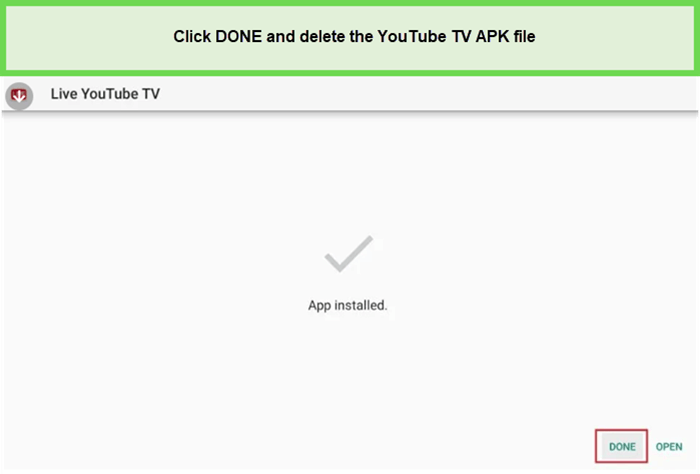 Click-DONE-and-delete-the-YouTube-TV-APK-file