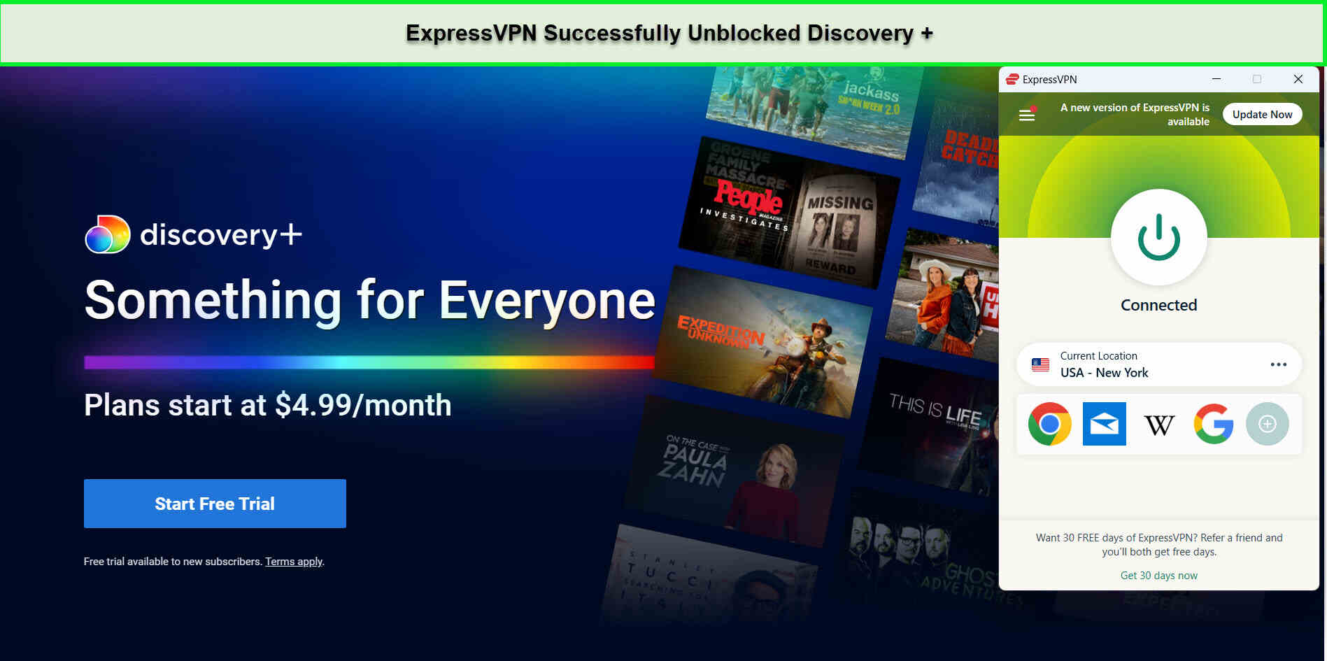 ExpressVPN is the best VPN to watch Discovery Plus on iPad  !