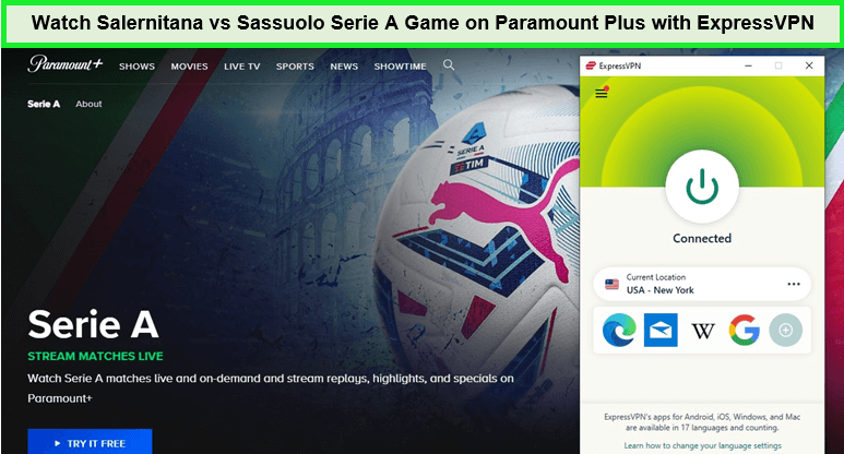 Watch-Salernitana-vs-Sassuolo-Serie A-Game---with-ExpressVPN
