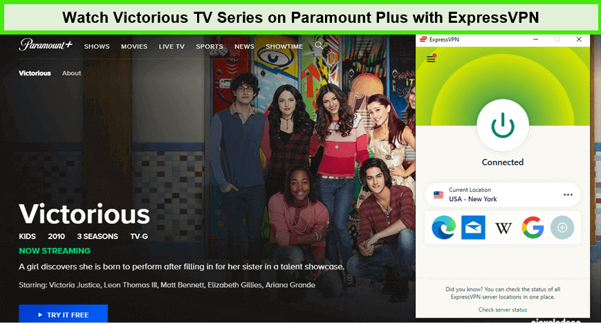 Watch Victorious TV Series outside USA On Paramount Plus