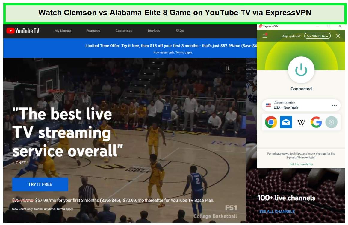 Watch-Clemson-vs-Alabama-Elite-8-Game-in-South Korea-on-YouTube-TV-via-ExpressVPN
