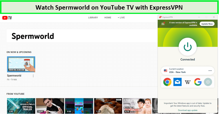 expressvpn-unblocked-spermworld-on-youtube-tv-in-Spain