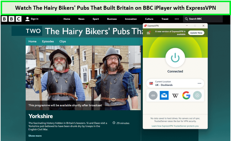  ExpressVPN desbloqueó los pubs de los Hairy Bikers que construyeron Gran Bretaña.  -  -en la BBC iPlayer 