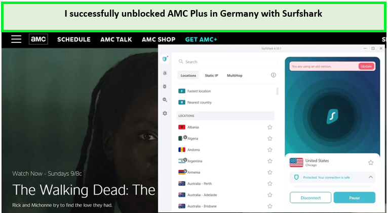amc-unblocked-via-surfshark-in-Germany