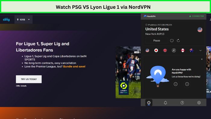Watch-PSG-VS-Lyon-Ligue-1-in-Spain-with-NordVPN!