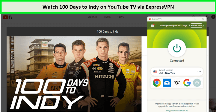 Watch-100-days-to-Indy-Sesaon2-in-Spain-on-youtube-tv-via-ExpressVPN