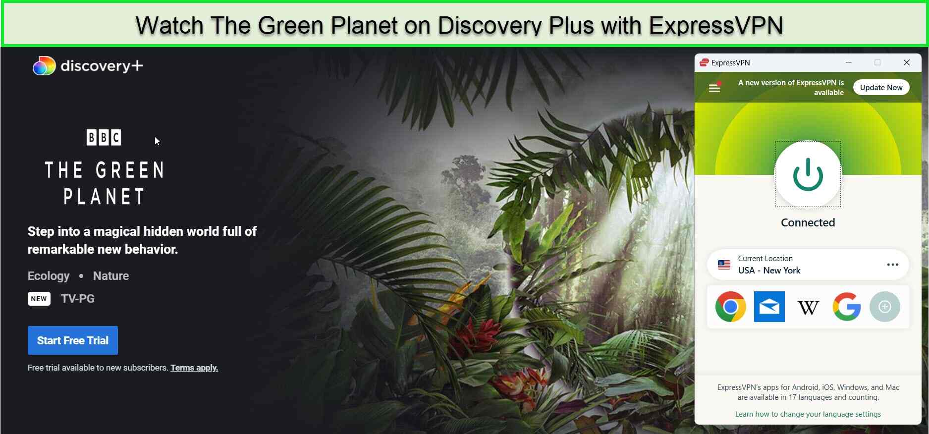 Watch-The-Green-Planet-outside-USA-on-Discovery-Plus-with-ExpressVPN