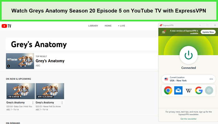 How to Watch Grey’s Anatomy Season 20 Episode 5 in Japan on YouTube TV