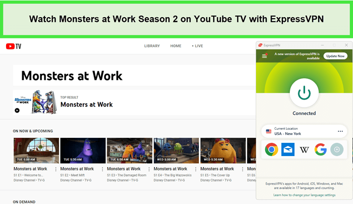 Watch-Monsters-at-Work-Season-2-in-Spain-on-YouTube-TV-with-ExpressVPN
