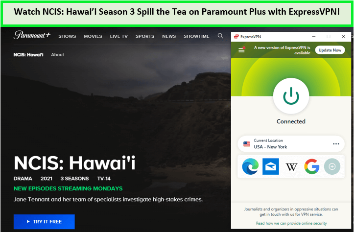 Use-expressvpn-to-watch-ncis-hawaii-season-3-spill-the-tea-in-Canada-on-paramount-plus