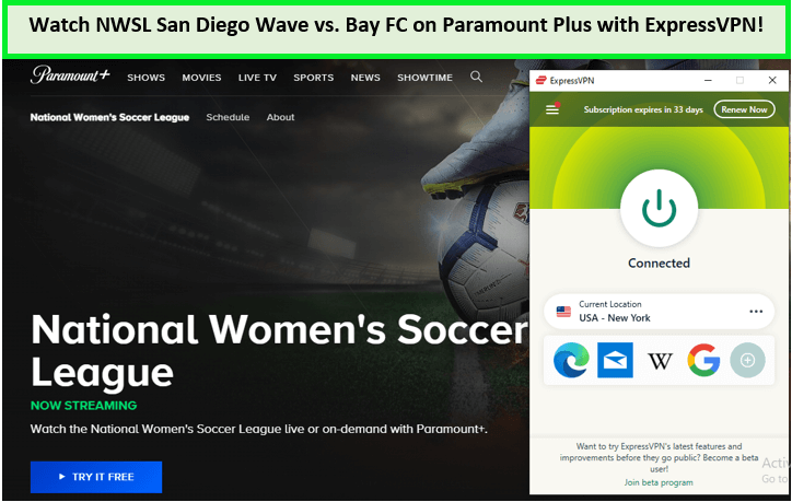 watch-nwsl-san-diego-wave-vs-bay-fc-in-New Zealand-on-paramount-plus-with-expressvpn